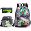 Zaino Inspeakable Set da 3 Pezzi, Zaino Studente di Grande Capacità con Borsa Pranzo e Astuccio, Resistente all'Acqua, Durevole