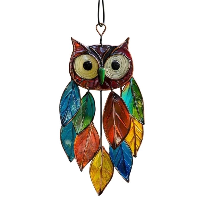 652F Acrylic Owls SunCatchers Handmade Wall Art For Home Window Decoration 20cm