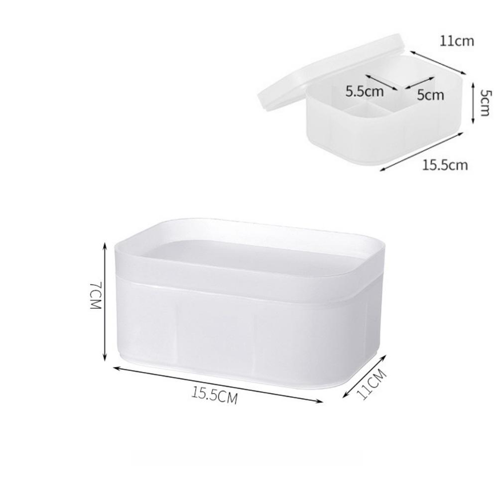 Makeup Organizer for Cosmetic Large Capacity Cosmetic Storage Box Desktop Jewelry Nail Polish Makeup Plastic Frosted Grid Box