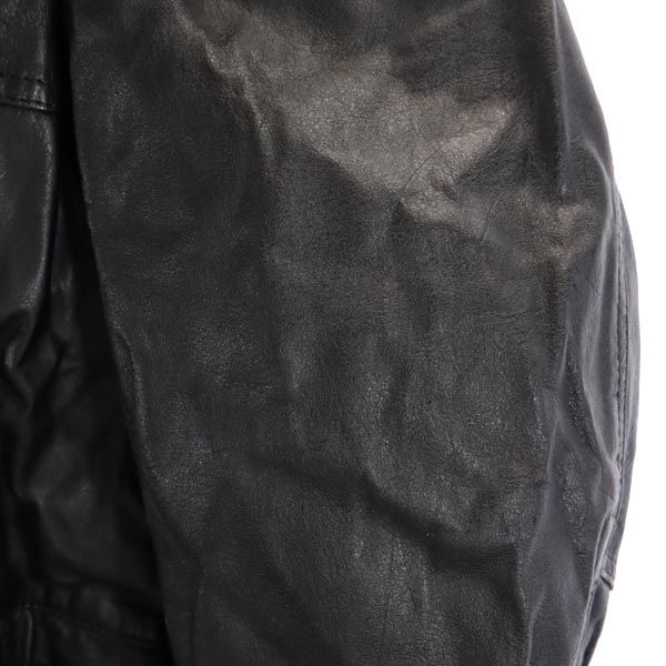 OLD 90s Genuine Leather leather jacket F Genuine leather quilted lining Men's Used