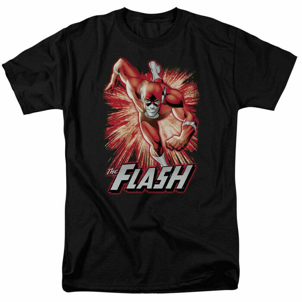 The Flash Red and Gray Logo T-shirt Licensed Comic Book Tee Black XXL