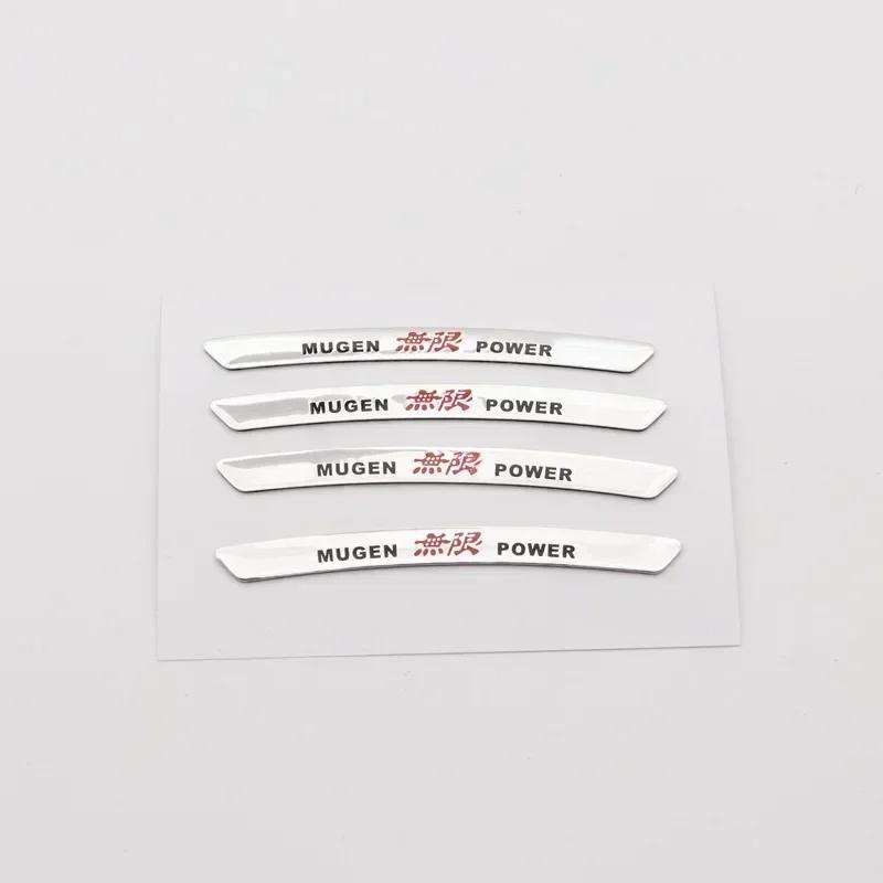 4pcs Aluminum Mugen Logo Car Wheel Rim Hub Sticker Car Decoration For Honda Civic Accord Jazz CRV HRV Fit