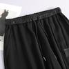 Women's High-Waist Straight Leg Casual Pants with Drawstring