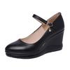 Ladies High Heel Shoes Women's Pumps Female Platform Fashion Wedges Shoes Genuine Leather Pointed Shallow High Heel Shoes