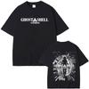 Men Women Ghost In The Shell Anime T Shirt Vintage Unisex Oversized Sci Fi Manga Front Back Graphic Print Short Sleeve Tee Casual Street Daily Wear