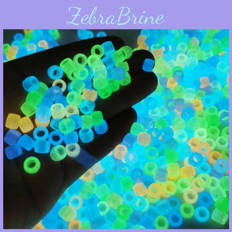 Acrylic Barrel Candycolored Beads Luminous 6x8mm Glowinthedark Diy Accessories