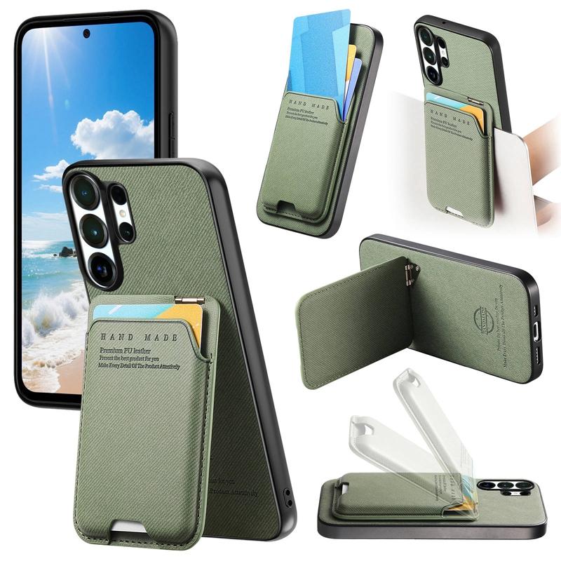 Wallet Back case cover with stand for Samsung S26, For Galaxy A37/A57/A36/A55/A56 Credit card phone case
