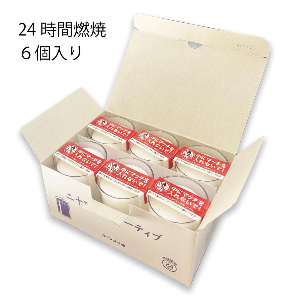 Kameyama 24 timer 24-timers Votivlys, 6-pakning, Stearinlys, Ca.