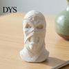 Dark Style Desktop Decor 3D Printed Mummy Figurine, Spooky Evil Head Statue, Halloween Portable Statue Ornament for Home, Living Room, Office