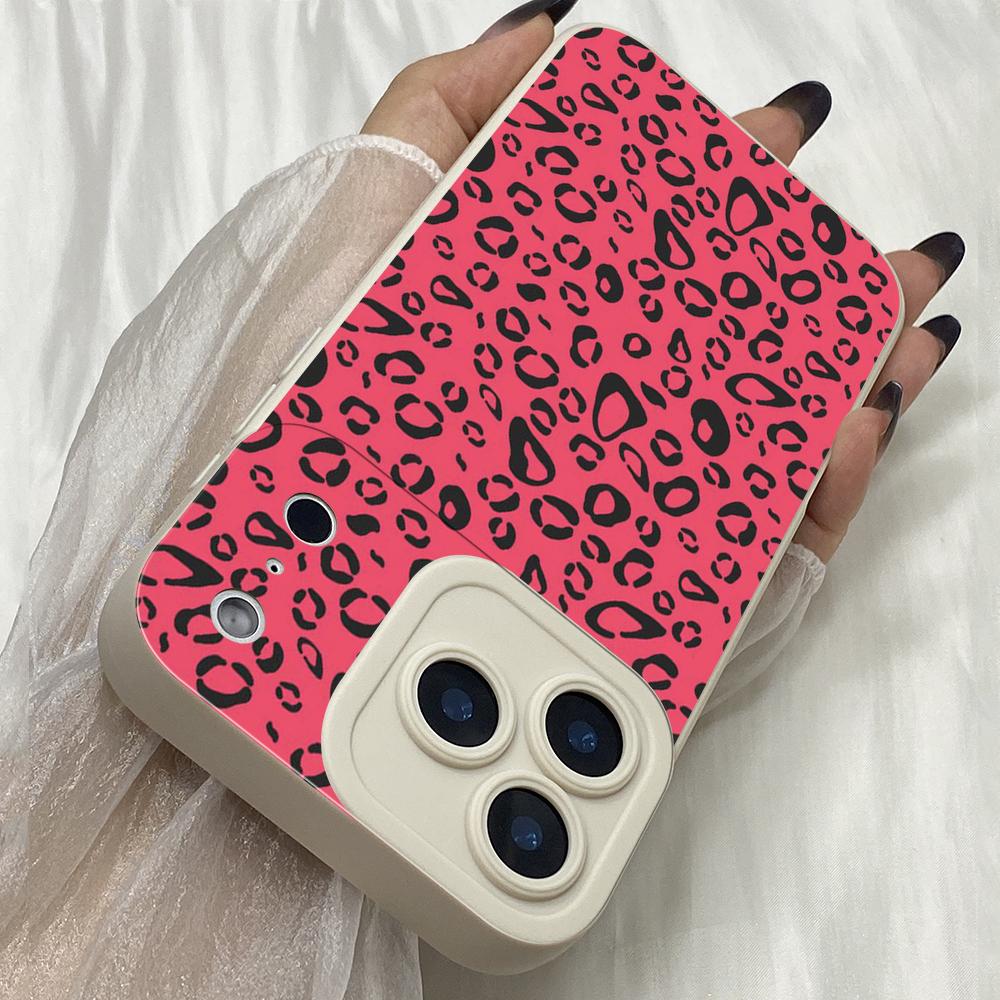 M527 Tiger Leopard Print pink Angel Eyes Soft Phone Cases for iPhone Samsung Galaxy Xiaomi Rdemi Huawei Honor Infinix Realme OPPO Vivo All Model Case