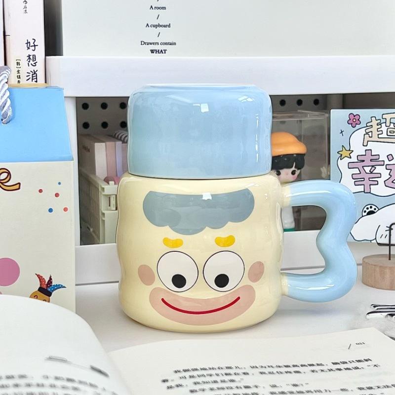 Birthday Gifts for Girls Milk Fufu Cute Clown Mug Couple Ceramic Coffee Cup Girlfriend Souvenir