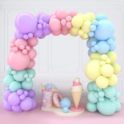122шт Macaron Різнокольорова Веселка Повітряна Куля Гірлянда Арка Набір Прикраса Балонами Весілля День Народження Декор Дитина Baby Shower Favor Party
