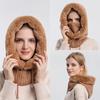 Winter Hats Outdoor Cycling Headgear Ski Cap Cold Protection Warm Bib Face Mask Integrated Scarf Knit Ski Caps