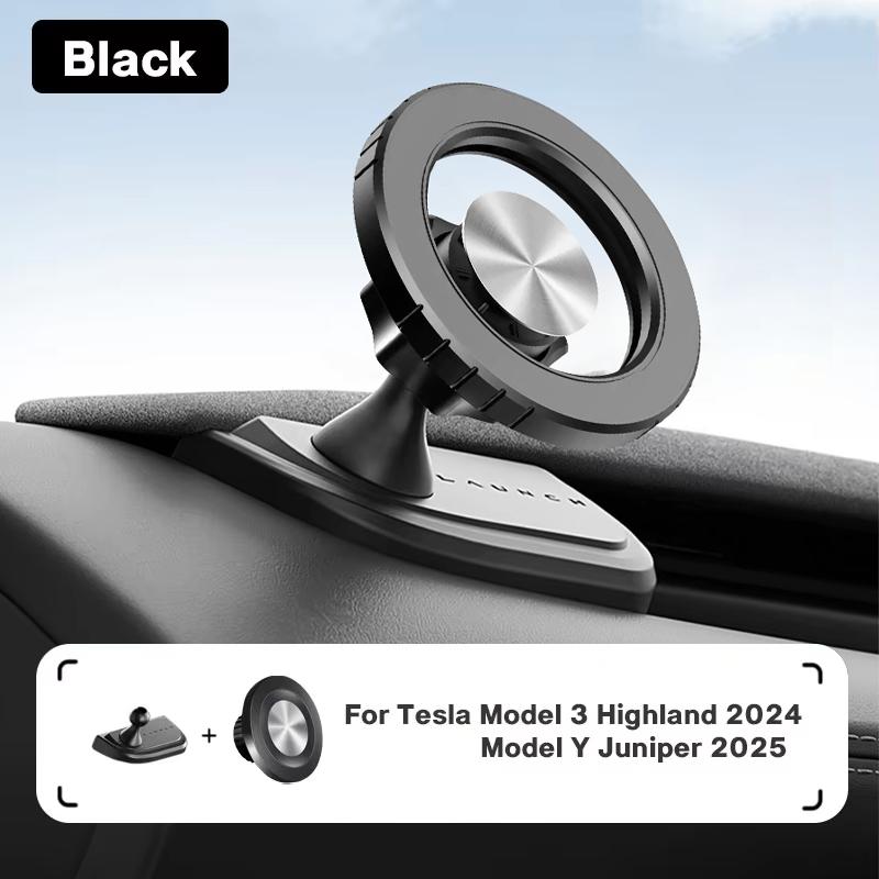 Mobile Phone Holder For Tesla Model 3 Y Highland Juniper Stronger Magnetic 360°Rotatable Car Support Base Holder Accessories