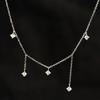 925 Sterling Silver Zircon Tassel Necklace with 18k Gold Plating – Star River Fresh Light Luxury Clavicle Chain, 2025 New Collection.