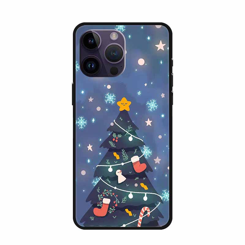 Christmas Case For iPhone 15 Pro Max Cover iPhone 15 Plus Lovely Soft Silicone TPU Back Phone Case For iPhone 15 Pro Cover Coque