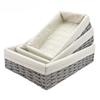 Handmade Woven Seagrass Storage Basket Organizer Bin for Desk Shelf Closet Farmhouse Decor for Snacks & Cosmetics