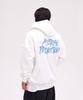 Astral Projection Graffiti Lettering Oversized Wide Shoulder Zip-Up Hoodie_White
