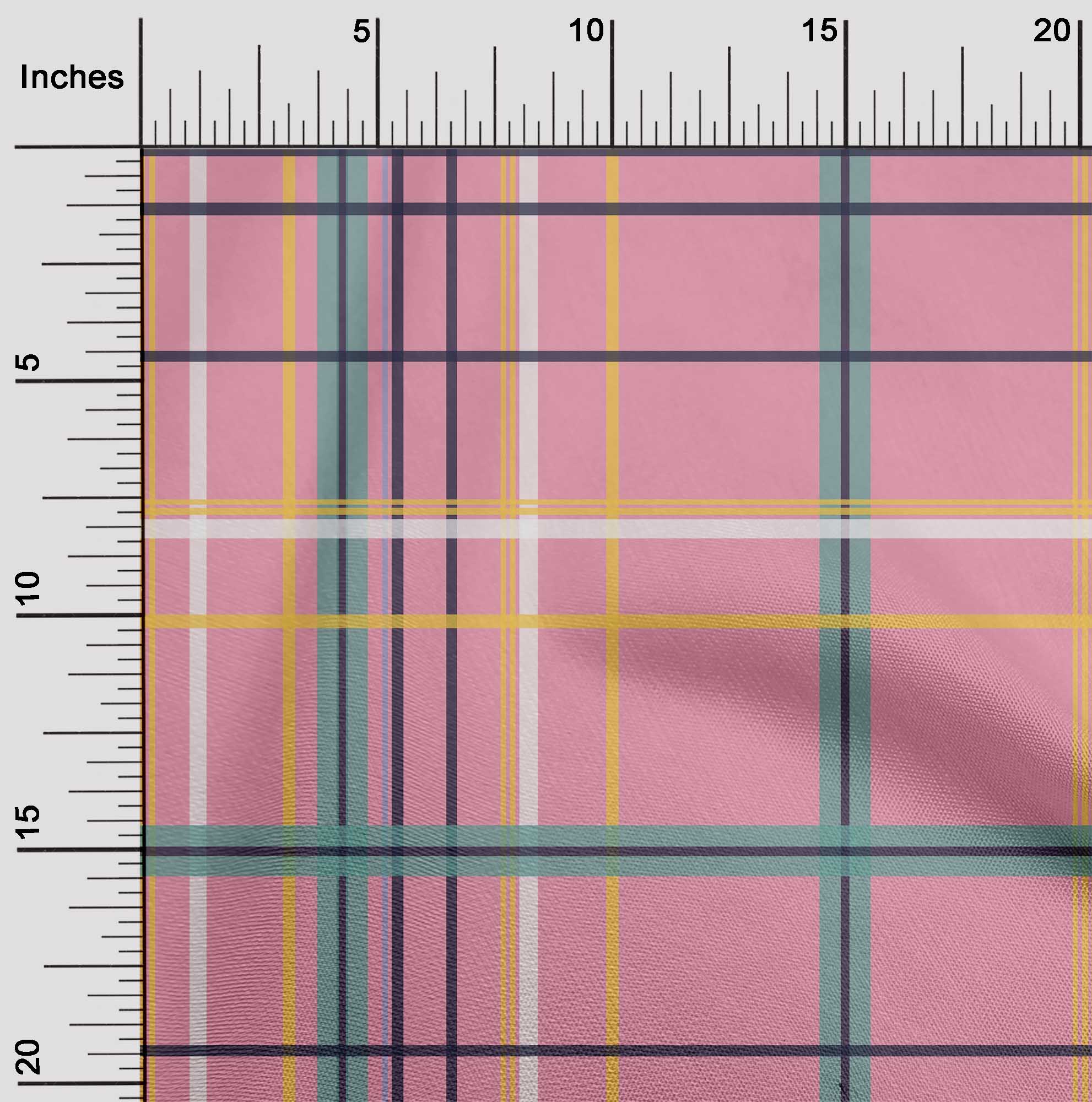 

oneOone Cotton Flex Black Fabric Madras Check Quilting Supplies Print Sewing Fabric By The Yard 40 Inch 42 Inch Wide - Viscose Chiffon світло-рожевий колір