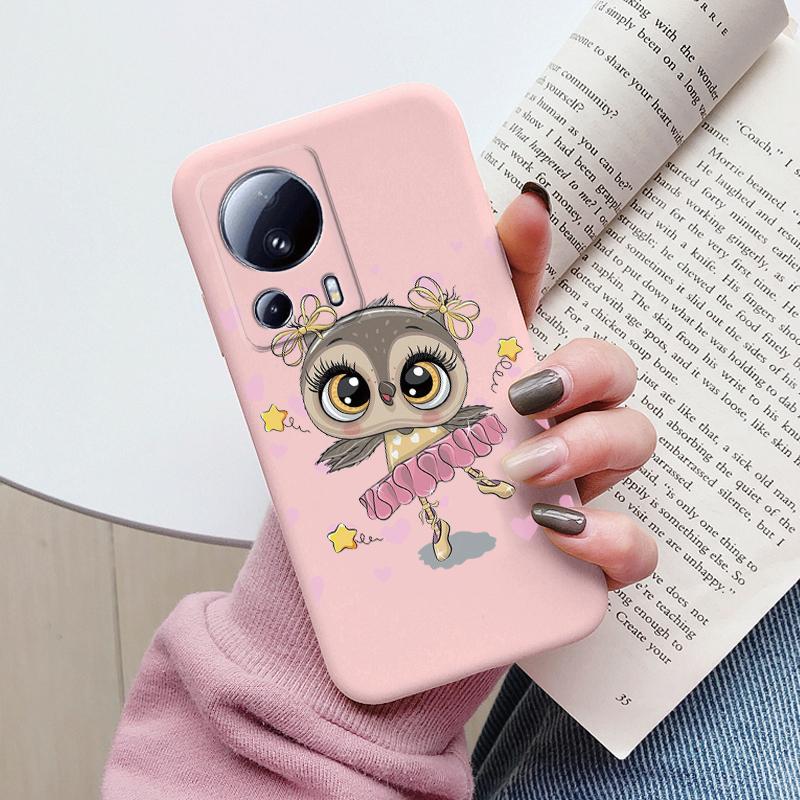 For Xiaomi 13 Lite Phone Case Cute Fashion Heart Flowers Soft Silicone Bumper Cover For Xiaomi13 Lite Fundas Shell Cartoon Gifts