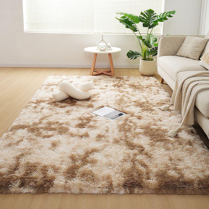 

Пушистый плюшевый ковер с узором «тай-дай», сплошной мохнатый ковер для спальни, гостиной, ванной комнаты, милый мягкий коврик для пола с длинным ворсом, пушистое украшение 180x200cm хаки