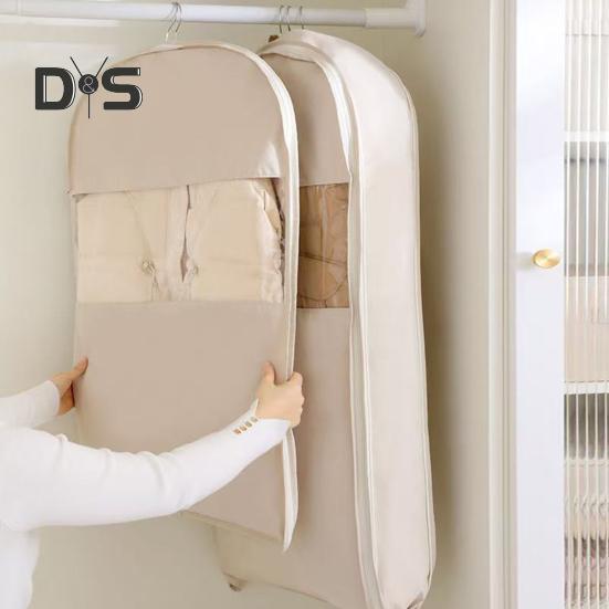 3Pcs Hanging Garment Bags with Self Compression Zipper Large Capacity Space Saving Hanging Bags Clothes Dust Covers
