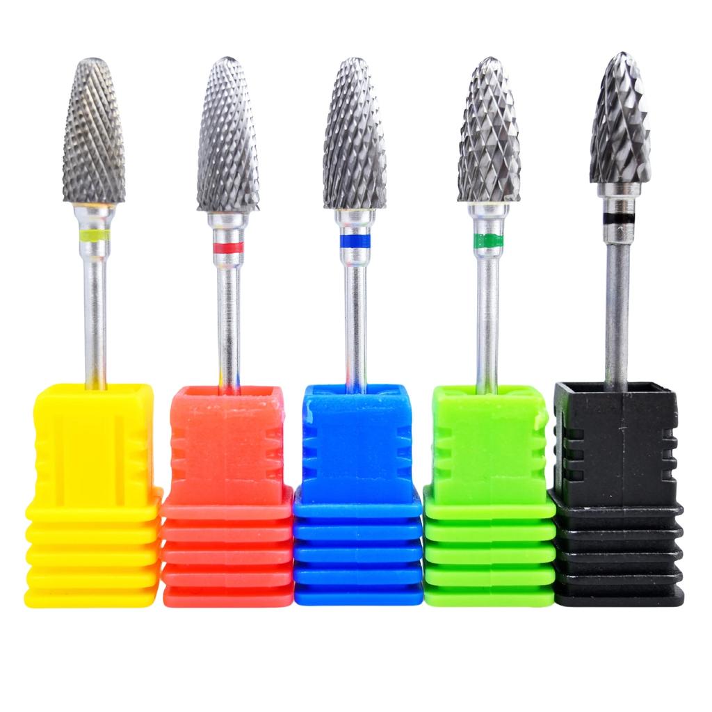 5Pcs Ø2.35 X 6Mm Tungsten Carbide Burs 3/32 Inch Shank Cutting Burr For Rotary Tool Daily Use For Dental Polishing Nail Drill Bits