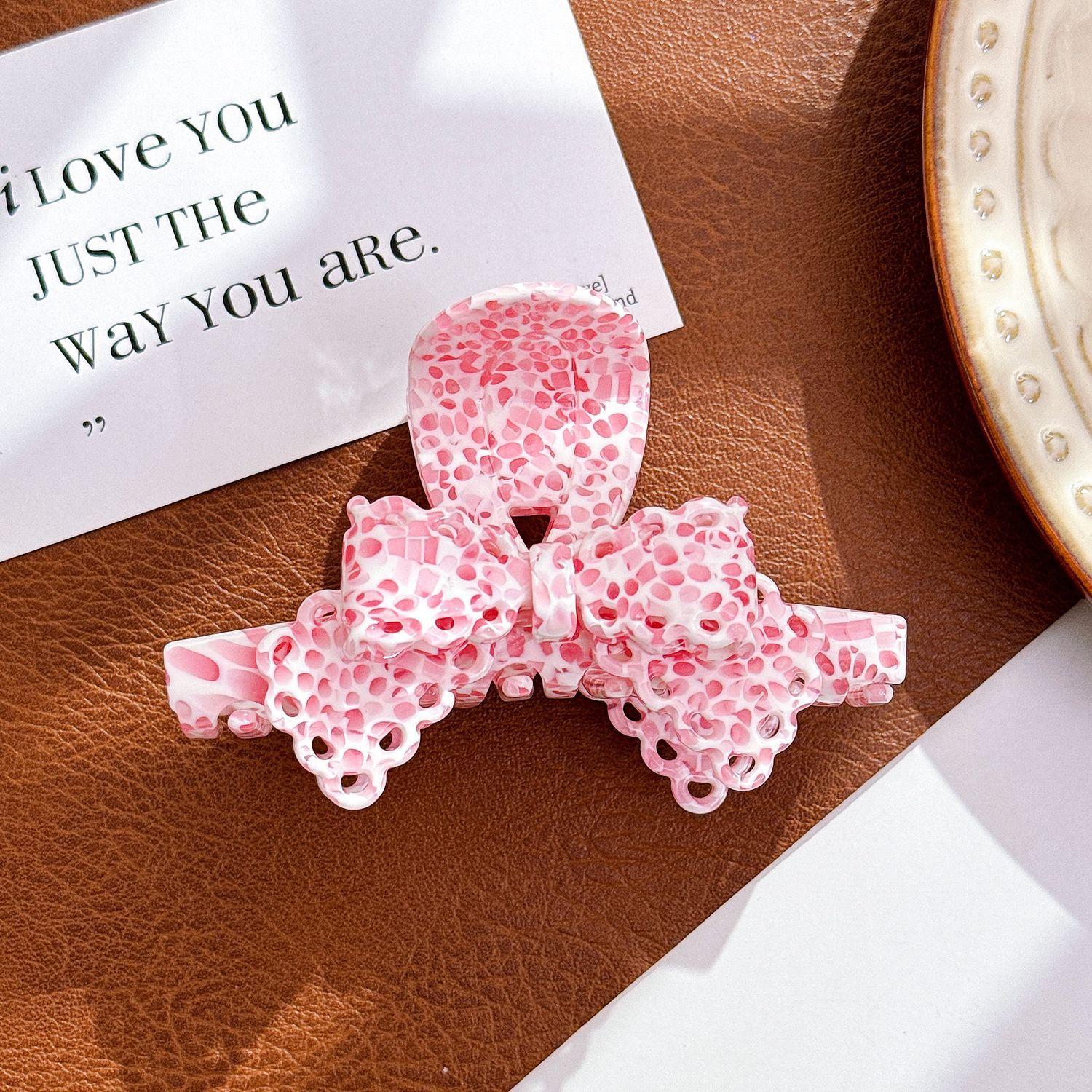 

Trendy Charming And Butterfly Knot Hair Clip In Multiple Colors For Girls Wear Everyday Pink9.6cm