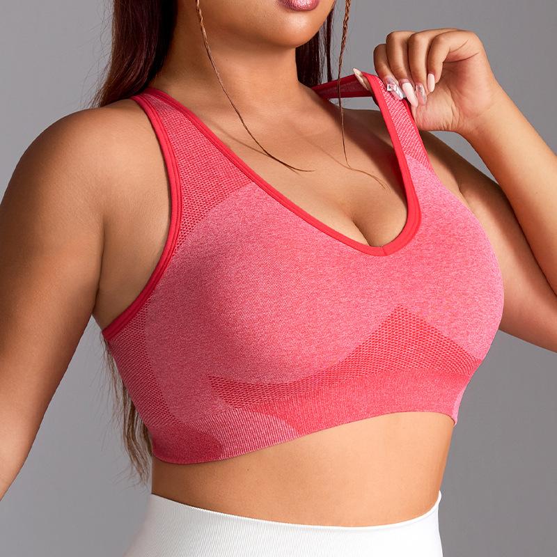 

Спортивный бюстгальтер большого размера с регулируемой спинкой-крест для женщин, для бега, быстросохнущий, амортизирующий, собирающий, для йоги, фитнеса, жилет для женщин 3XL вино красного