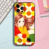 Cartoon Lovely C-Complex Risa Black Matte Phone Case For IPhone 17,16,15,14,13,12,13,12 Pro Max Plus XS Silicone Soft Back Cover