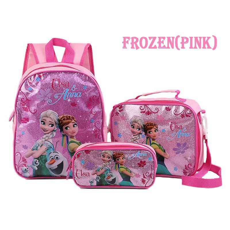 Frozen Spider-man Cartoon Kindergarten School Bag Set For Children