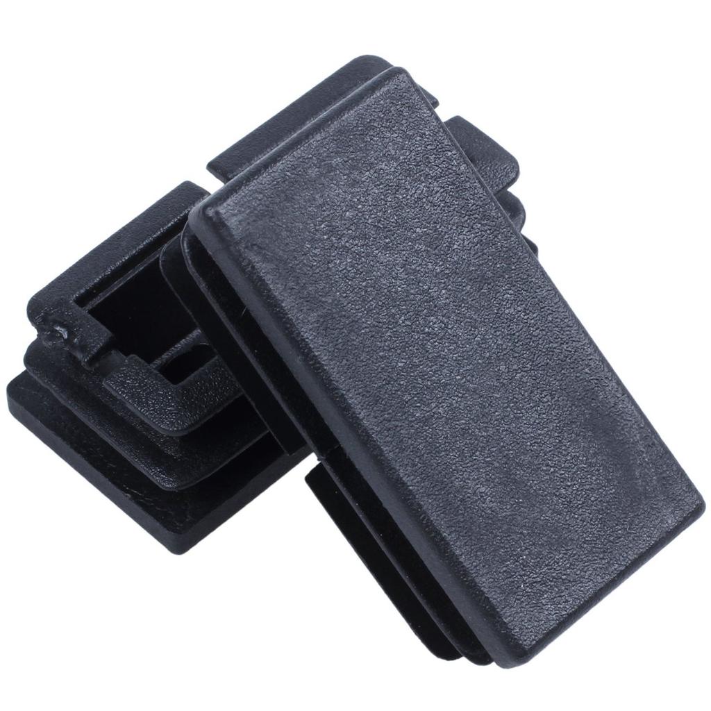 40 Pcs Black Plastic Rectangular Blanking End Caps Inserts 20Mm X 40Mm