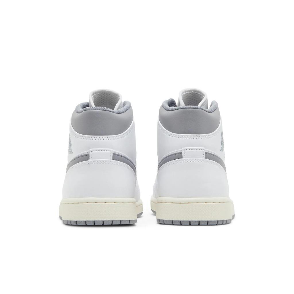 Air Jordan 1 Mid 'Neutral Grey' (Unisex) White / Stealth Vintage Basketball Shoes 554724 135