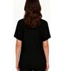 Women's Fashion Short Sleeve V Neck Pattern Tops Pocket Working T-shirts