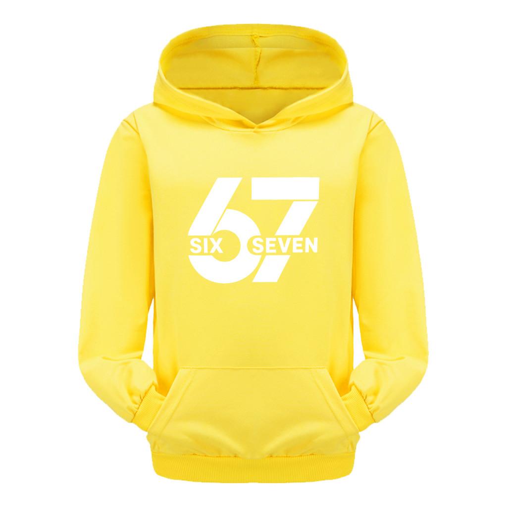 5398 Boys Girls Steal a Brainrot 67 Printed Casual Long Sleeves Hoodies