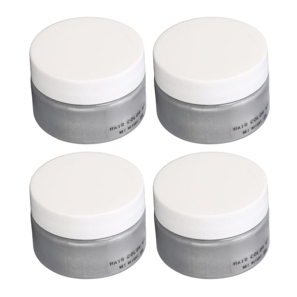 30ml X 4 Hair Coloring Wax Temporary Grey Easy Coloring Safe Ingredients Hairstyle Dye Wax for Men Women