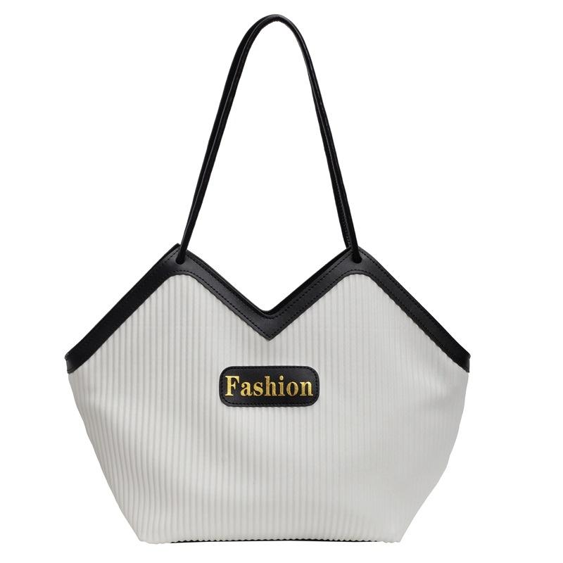 

Повсякденна сумка великої місткості, жіноча нова модна сумка через плече 2024 р., сумка для покупок на плечі, студентська сумка для приміських поїздок. білий
