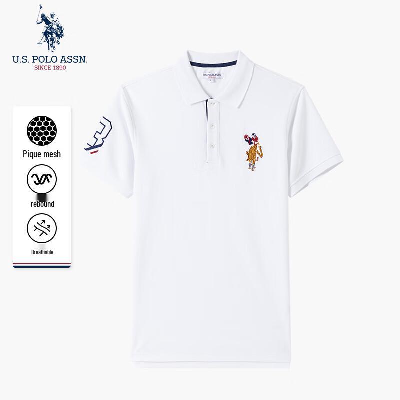 

нас. POLO ASSN. Чоловіча сорочка-поло з коротким рукавом у стилі Business Casual 2XL/185