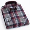 High Quality Men's Autumn New Long Sleeve Shirt Soft Fit British Style Home Leisure 100% Cotton Plaid Stripe Outdoor Travel Tops