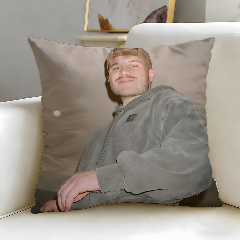 popular singer Zach Bryan Cushion Cover Soft  EasyWash Pillow Case  Versatile for Couch Bed Travel and Office