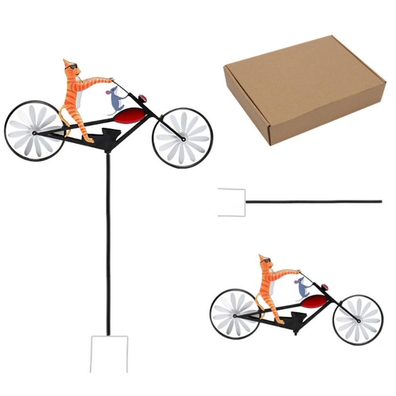 

Лягушки велосипед скульптуры Быстрая доставка Ручная работа металлический ветряной вертушка с лягушками Винтажные садовые статуи Фигурки Прямая поставка