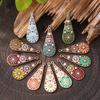 5Pcs Bohemia Enameling Teardrop Pendants For Women Diy Earrings Necklaces Pendants Charms Making Jewelry Accessories