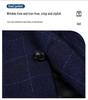 Men's Slim Fit Plaid Business Suit Jacket - Western Korean Style High-End Autumn Wear for Middle-Aged