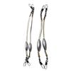 Seiko Shoten Saltwater Fishing Pond Sinker Weight No.8 with Cushion Rubber 2.5mm x 15cm, Double Snap, 2-Piece Set
