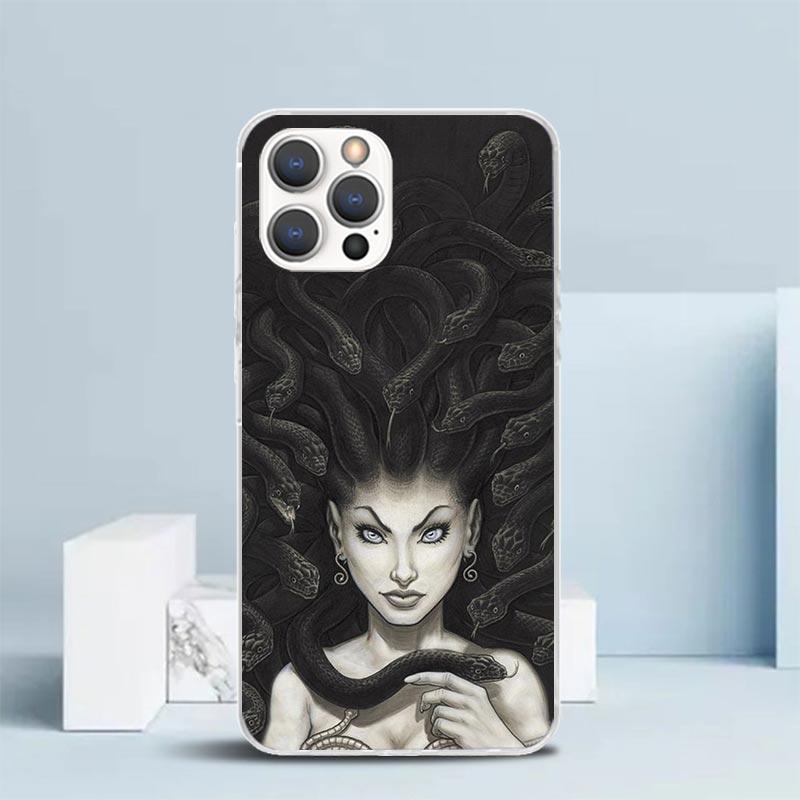 

Medusa Greek Mythology Phone Case For IPhone 16 17 Air 16E 15 14 Plus 13 Mini 12 11 Pro Max 7 8 + SE 2020 Soft TPU Back Cover 16 iPhone 14