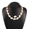 Creative Versatile Necklace Set for Women  Fashion Vacation Style Irregular Pearl Necklace