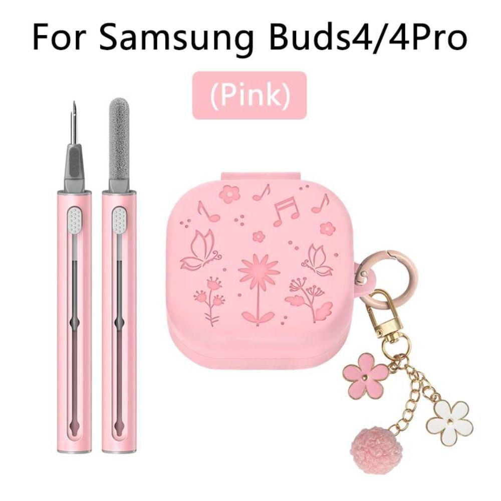with Cleaner Kit Bluetooth Headphone Cover Charging Box Sleeve for Samsung Buds 4/4 Pro