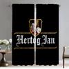 Elegant Room Curtains 2 Pieces HERTOG JAN Halloween Decoration Tulle for Bedroom Blackout Curtain Shades Home Interior Curtains