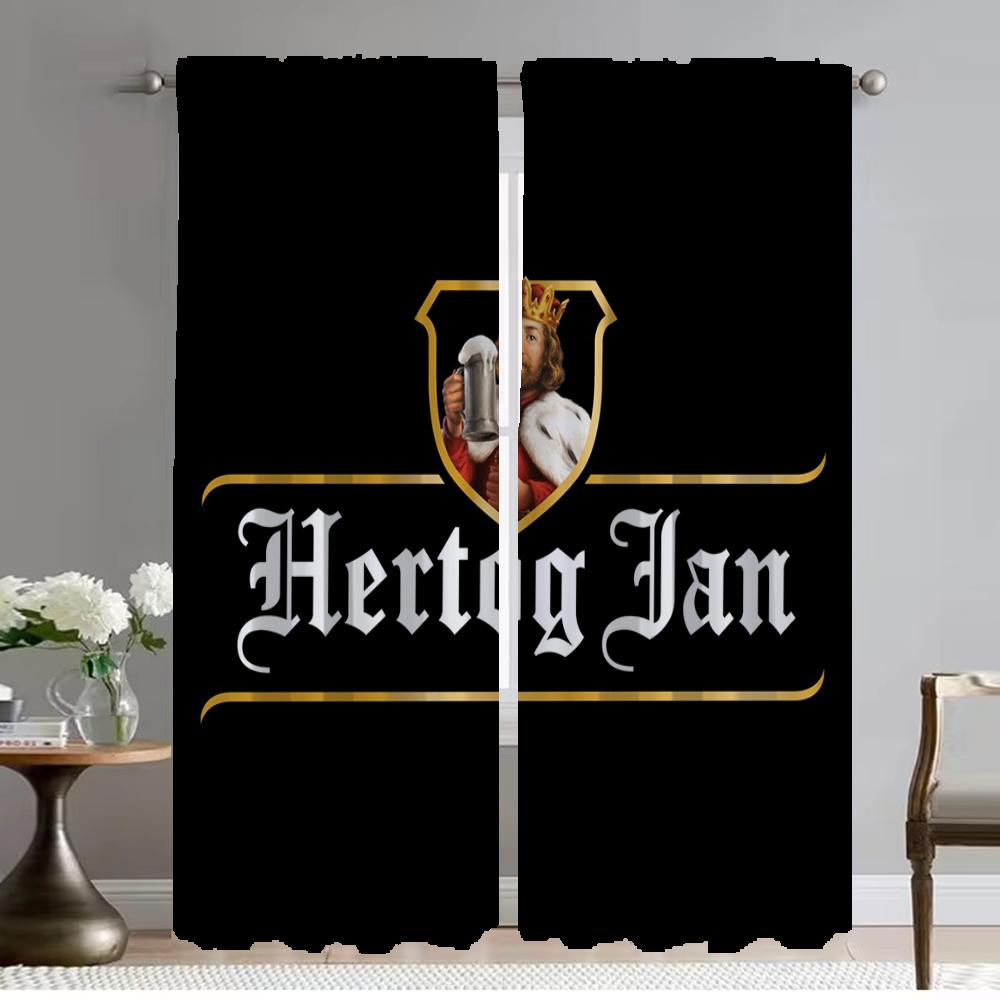 Elegant Room Curtains 2 Pieces HERTOG JAN Halloween Decoration Tulle for Bedroom Blackout Curtain Shades Home Interior Curtains