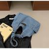 Women's Large Capacity Japanese Style Casual Denim Tote Bag